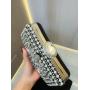 New arrival rhinestone party handbag flower clutch bag bridal purse crystal box evening bags for woman