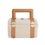 Luxury brand korean designer soft PU Leather and canvas tote weekend shoulder hand bags