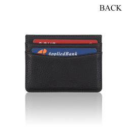 Leather Slim Credit Card Holder Custom Business Minimalist RFID Blocking ID Card Holder Wallet