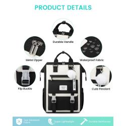 LOVEVOOK Lightweight Fashion Style Cute Bag Waterproof Casual Daypack College School Backpack Travel Work Laptop Backpack Women