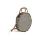 Wholesale 2024 Fashion leather fringe straw woven round bag Beach Bags Women's handbag shoulder Bag