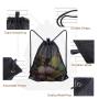 Gelory Customized Promotional Mesh Drawstring Bag Backpack Clothes Shoe Travel Bag Beach Backpack Bag