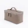 OEM Bolsa De Maquillaje Small Custom Quality Genuine Leather Beauty Case Make Up Travel Cosmetic Boxes Zipper Wash Toiletry Bags