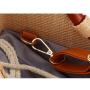 Women's grass woven leisure wooden handle woven women's bag