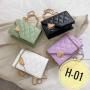 2024 Four Seasons Embroidery Line Diamond Bag Women's Fashionable Korean Edition Lock Casual Texture Chain Single Shoulder Bag P