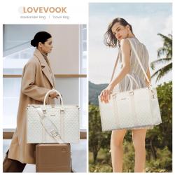 LOVEVOOK Quilted Design 4 in 1 Travel duffle Bag Overnight Bag with packing cubes Wide-Open Stylish Weekender Bag for Women 2024