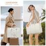 LOVEVOOK Quilted Design 4 in 1 Travel duffle Bag Overnight Bag with packing cubes Wide-Open Stylish Weekender Bag for Women 2024