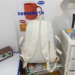 Wholesale custom college nylon tote Ita bag with clear PVC window pink Itabag school backpack