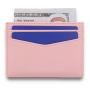 Custom cute PU card holder pink saffiano leather rfid blocking slim women credit card wallet