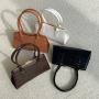 Autumn Brown Premium Crossbody Bag New Metal Switch Tote Bag Luxury Crocodile Pattern Handbag