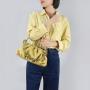 Trendy Women Pleated Shoulder Underarm Bag Casual Ladies Solid Color with chain Hobos Purse Handbags