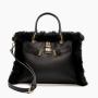 Custom Fashion Tote Bags Ladies Spring Pu Leather And Fluffy Women Handbags Large Capacity Shoulder Bag
