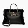 Custom Fashion Tote Bags Ladies Spring Pu Leather And Fluffy Women Handbags Large Capacity Shoulder Bag
