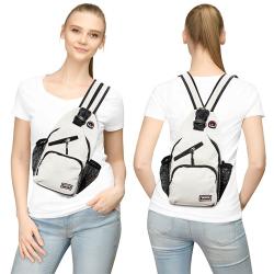 Women Sling Bag Small Backpack with Earphone Hole Shoulder Crossbody Backpack Girl Chest Bag Lady Multi-Function Shoulder Bag