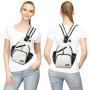 Women Sling Bag Small Backpack with Earphone Hole Shoulder Crossbody Backpack Girl Chest Bag Lady Multi-Function Shoulder Bag