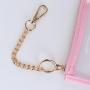 Keymay Low MOQ 10 Colors Women Pvc Clear Coin Purse Mini Small Money Bag Keychain Transparent Wallet