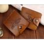 ZR570 Men's Short Buckle Coin Wallet Retro Pu Wallet Horizontal Square ID Card Holder Purse Casual Business Father's Day Gift
