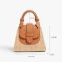 Factory Customized Summer Womens Handbags Luxury Vegan Leather Straw Raffia Fully Custom Elegant Beach Bags Ladies Hand Bags