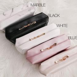 The New Customized Solid Makeup Clutch PU Leather Birthday Gift Waterproof Travel Cosmetics Bag With Double Zipper 2024