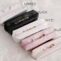 The New Customized Solid Makeup Clutch PU Leather Birthday Gift Waterproof Travel Cosmetics Bag With Double Zipper 2024