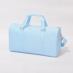 Stock lilac Nylon duffle bag with Glittering chenille letter patches duffle bag travel handbag nylon bag