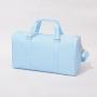 Stock lilac Nylon duffle bag with Glittering chenille letter patches duffle bag travel handbag nylon bag