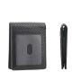 customized bi-fold pu carbon fiber leather ID window purse men leather wallet pocket slim wallet for men