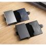 Double Automatic Popup Aluminum Alloy Case Wallet Credit Card Holder Business Microfiber Leather Wallet For Men wholesale