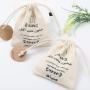 Eco-Friendly Paper Label Cotton Twill Drawstring Soap Packing Bag Natural Cotton Soap Pouch Dust Bag