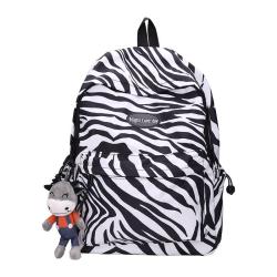 ZR232 Student Backpack Large Capacity Travel Backpack Korean Version Couple Travel Bag Fashion Leopard Backpack