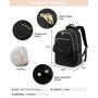 LOVEVOOK Girls Teenager School Bag Waterproof Casual Anti-Theft Daypack college office bag travel laptop backpack with USB Damen