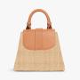 2023 New Arrival Hot Selling Woven Straw Bags Vegan Leather Customized Logo Women Handbags