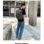 College Retro Flip Backpack Leather British Style Large Capacity High School Backpack