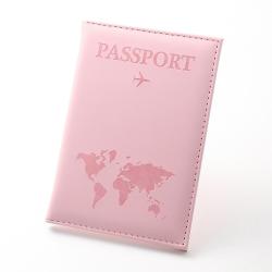 ZR633 Passport Bag PU Leather Frosting Clip ID Portable Bank Card Holder Daily Matching Solid Color Wallet Clip Outdoor Travel