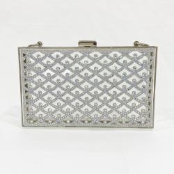 Fashionable new diamond inlaid transparent box acrylic small square bag