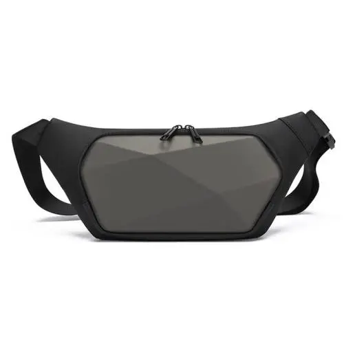 ZWY054 New Men's Biker Waist Pack Fashion Press Shell EV Stylized Shoulder Bag PVC Outdoor Travel Waterproof Crossbody Bag
