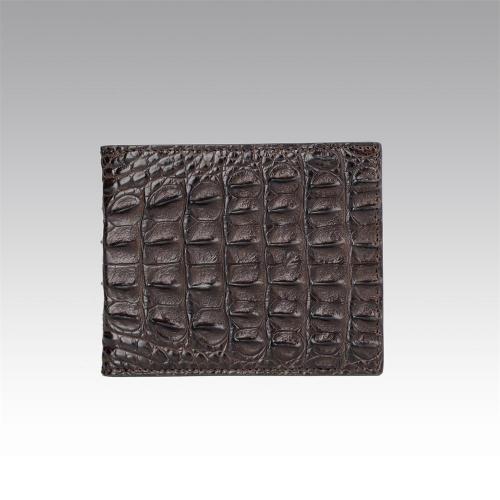 Custom Classic Luxury Genuine Real Crocodile Skin Leather Wallet ID Cards Slots Gift For Men Short Bifold Wallets Customized