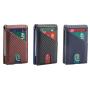 Fashion leather money clip wallet carbon fiber leather rfid money clip slim wallet for men