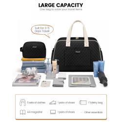LOVEVOOK fashion Airplane approved carry on Overnight bags with wet and toiletry bags for women labor gym travel duffel bags