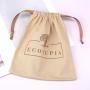 Wholesale Custom Logo Printing Canvas Christmas Gift Wedding Favor Bag Drawstring Cotton Dust Gift Packaging Pouch