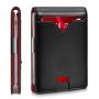 RFID Minimalist Wallet Leather Slim Wallets Card Holder With Money Clip for Men