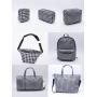 Portable Women Custom Printing Waterproof Weekender Gym Bag Outdoor Sports Shoulder Bags Nylon Duffel Travel Bag