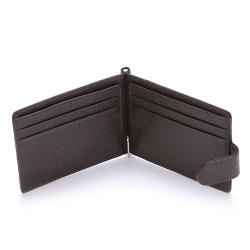 ZHF030 Cross-border RFID Men's PU Card Bag Business Leisure Wallet Buckle Dollar Clip Work Card Set Wholesale