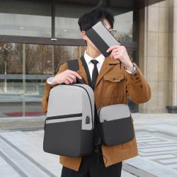 ZR880 Laptop Bag Sets Print Logo Wholesale Men Casual Computer Waterproof School Rucksack Bag Polyester Laptop Backpack
