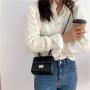 2023 New Design Small Shoulder Bag Mini Diamond PU Leather Handbag Metal Chain Shoulder Straps Square Women Luxury Crossbody Bag