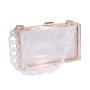 Wholesale Summer ladies Transparent Boxed Purse Crossbody Handbag Trendy women clear acrylic evening clutch bag 2024