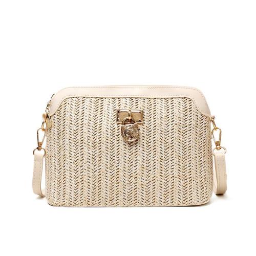 Summer New Small Bag Women's 2024 New Trendy Korean Crossbody Bag Single Shoulder Shell Grass Woven Simple Messenger Bag Women