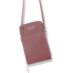 Wholesale New Women's Large Capacity Multi-Function Solid Color Fashion Touch Screen Mobile Phone Bag Portable Single Shoulder