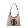 Large capacity tote bag female 2024 new tide retro handbag straw bag fashion shoulder collision colour splicing woven bag