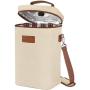 4 Bottle Travel Padded Wine Carrier Tote with Handle and Adjustable Shoulder Strap Insulated Wine Cooler Bag